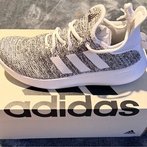 Adidas Women's Knit Gray and White Sneakers